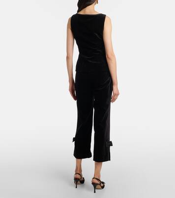Quincy cotton velvet cropped pants | Posse