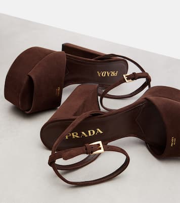 115 스웨이드 플랫폼 샌들 | Prada