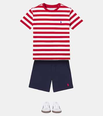 Embroidered cotton-blend shorts | Polo Ralph Lauren Kids