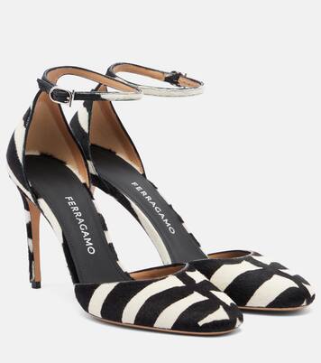 Zebra-print calf hair pumps | Ferragamo