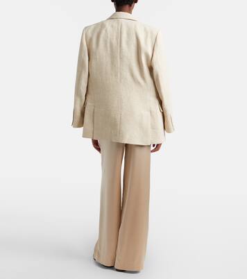 Silk-blend satin wide-leg pants | Brunello Cucinelli