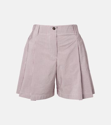 Bermudas en mezcla de algodón a rayas | Brunello Cucinelli