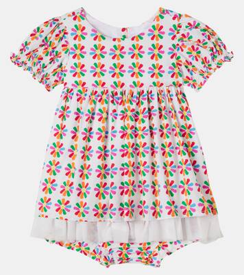 Bébé – Set robe et culotte bloomer en coton à fleurs | Fábula