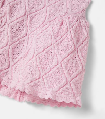 Pointelle cotton-blend skirt  | Self-Portrait Kids