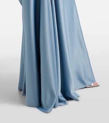 Rina crêpe and satin gown | Solace London