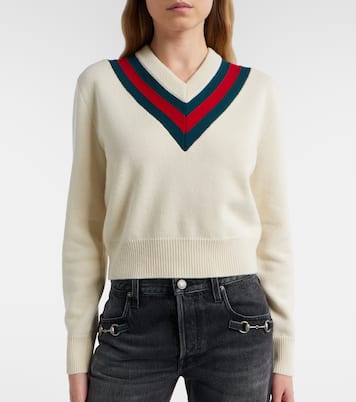 Web Stripe wool sweater | Gucci