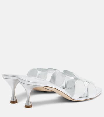 Haribalmu 50 metallic leather mules | Manolo Blahnik