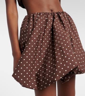 Minigonna in misto cotone a pois | Rotate