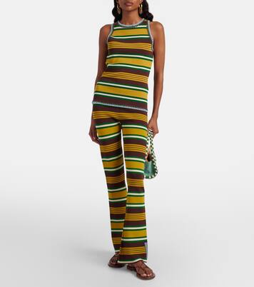 Clover knitted striped flared pants | Alémais