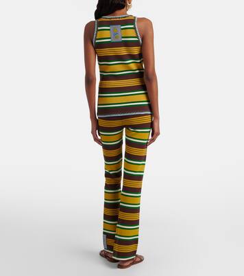 Clover knitted striped flared pants | Alémais