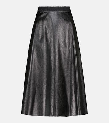 Falda midi de piel sintética | Moncler