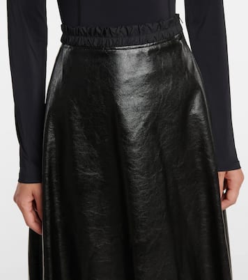 Falda midi de piel sintética | Moncler