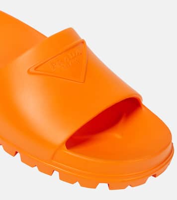 Ciabatte in gomma con logo | Prada