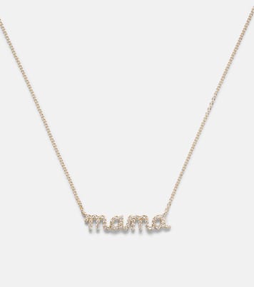 Collier Mama en or jaune 14 ct et diamants | Sydney Evan