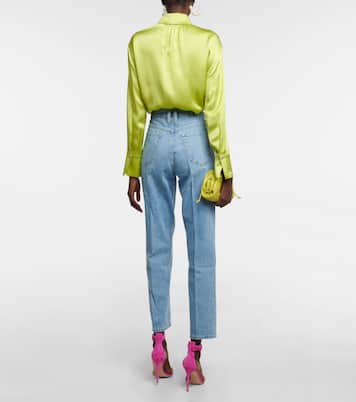 Jeans rectos High 'n' Tight de tiro alto | Frame