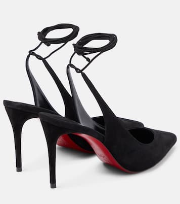 Pumps Lace Up Kate in suede | Christian Louboutin