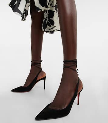 Pumps Lace Up Kate in suede | Christian Louboutin