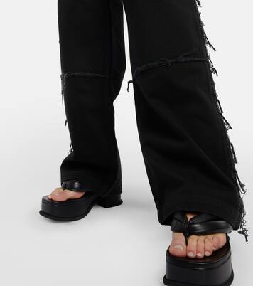 Distressed high-rise wide-leg jeans | Dries Van Noten