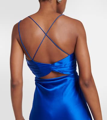 Asymmetrical cutout silk gown | The Sei