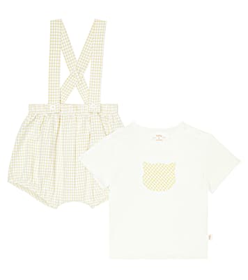 Baby - T-shirt e culottes in cotone a quadri | Il Gufo