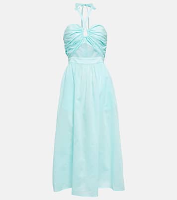 Vestido midi de algodón con abertura | Marysia