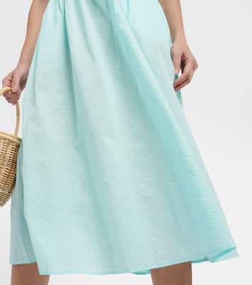 Vestido midi de algodón con abertura | Marysia