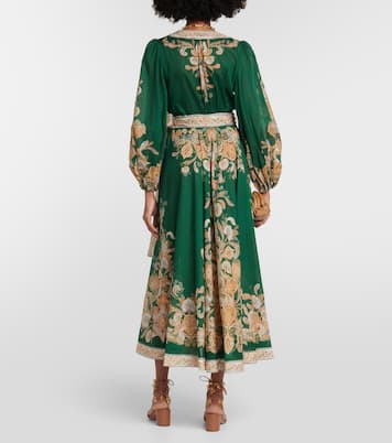 Bedrucktes Midikleid Devi aus Baumwolle | Zimmermann