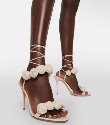 Sandalias de piel y croché floral | Magda Butrym