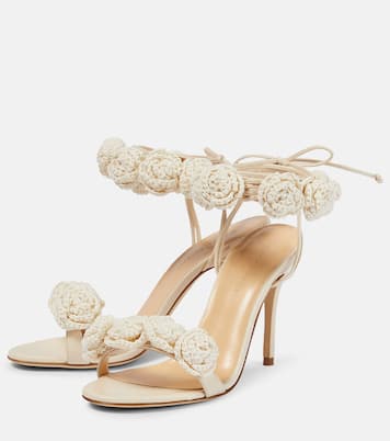 Sandalias de piel y croché floral | Magda Butrym