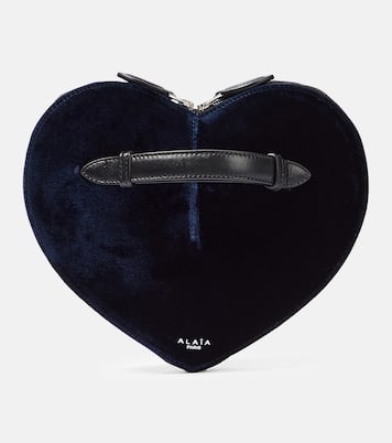 Clutch Le Cœur aus Samt | Alaïa