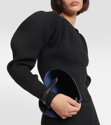 Clutch Le Cœur aus Samt | Alaïa