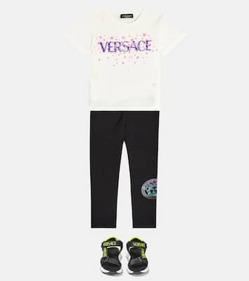 Leggings Medusa Greca in misto cotone | Versace Kids