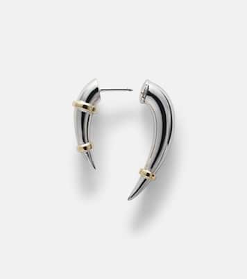 Orecchino singolo Horn in oro bianco 14kt | Rainbow K