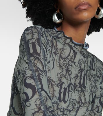 Halcyon printed jersey top | KNWLS