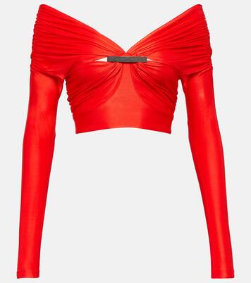 Off-shoulder cropped top | Rabanne