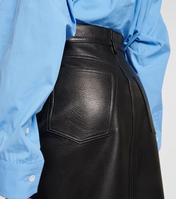 The Midaxi high-rise leather midi skirt | Frame