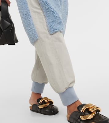 Pantaloni sportivi in shearling sintetico | JW Anderson