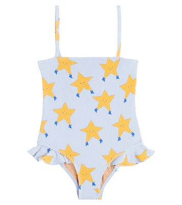 Dancing Stars ribbed-knit swimsuit | Tinycottons