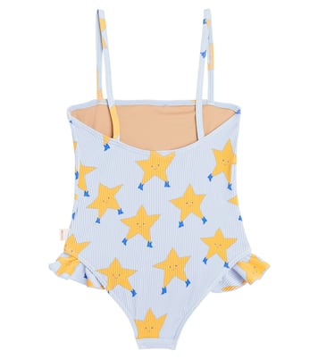 Dancing Stars ribbed-knit swimsuit | Tinycottons