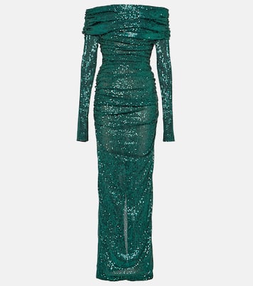 Off-shoulder sequined gown | Dolce&Gabbana