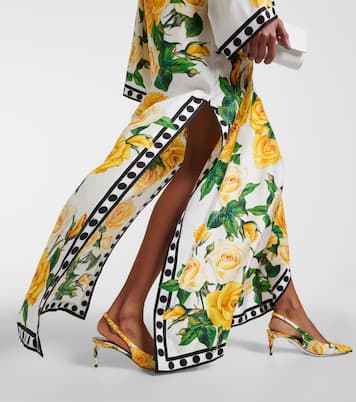 Caftano in seta con stampa | Dolce&Gabbana
