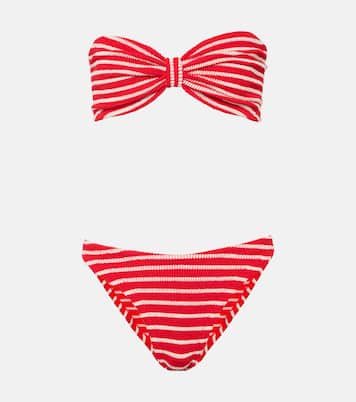 Jean striped strapless bikini | Hunza G