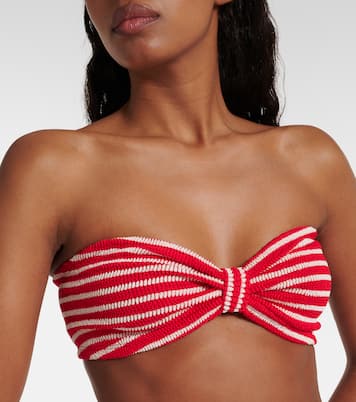 Jean striped strapless bikini | Hunza G