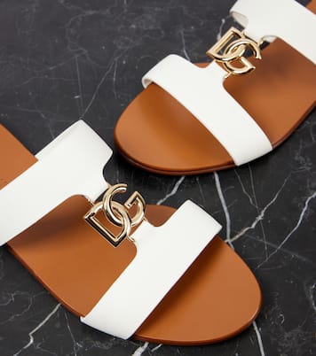 Sandali in pelle con logo | Dolce&Gabbana