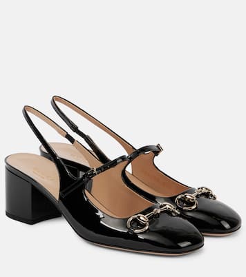 Escarpins Horsebit 55 en cuir verni | Gucci