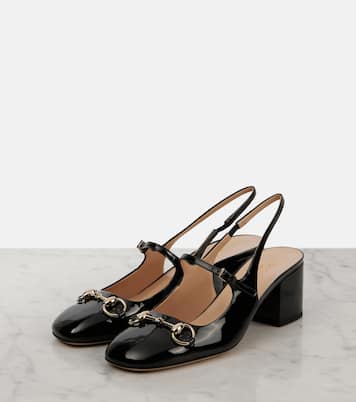 Escarpins Horsebit 55 en cuir verni | Gucci