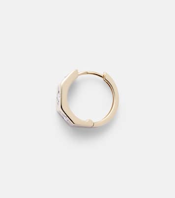 Boucle d'oreille unique Ecrou Medium en or 18 ct et diamants | Marie Lichtenberg