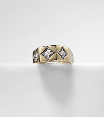 Boucle d'oreille unique Ecrou Medium en or 18 ct et diamants | Marie Lichtenberg