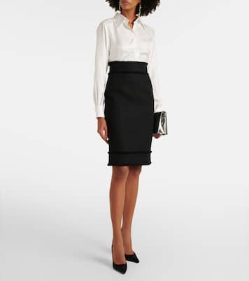 Wool-blend tweed pencil skirt | Dolce&Gabbana