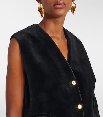 Gliss cotton velvet vest | Blazé Milano